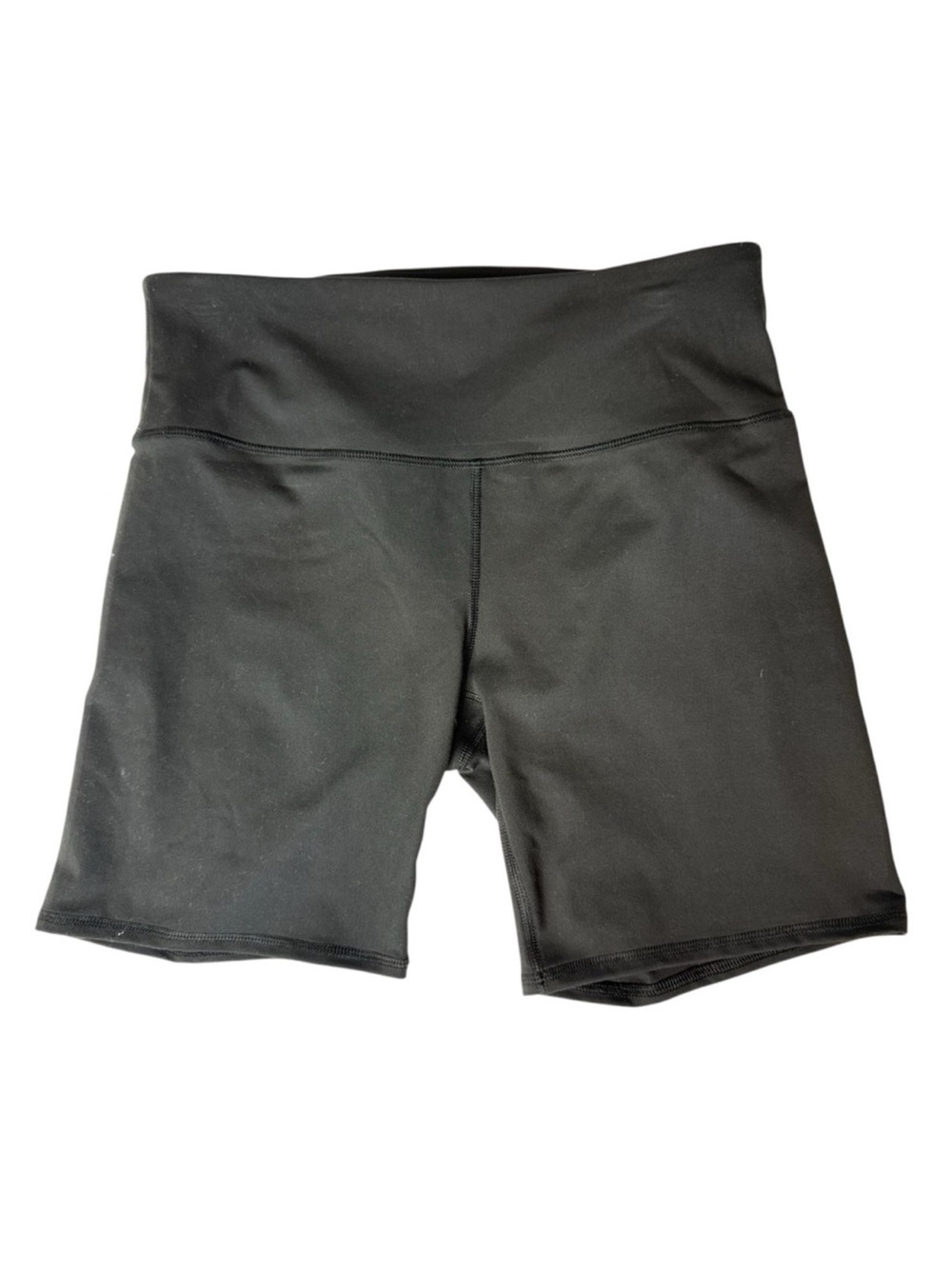 RBX New Black 6” Bike Shorts High Waisted Wide Band Running Workout Yoga Large
